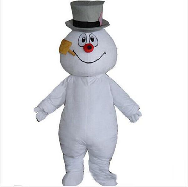 

2019 factory sale est frosty snowman mascot costume walking cartoon clothing ing, Red;yellow