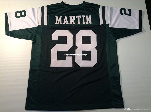 

retro custom sewn stitched #28 curtis martin green mitchell & ness jersey s-5xl,6xl men's football jerseys rugby, Black;blue