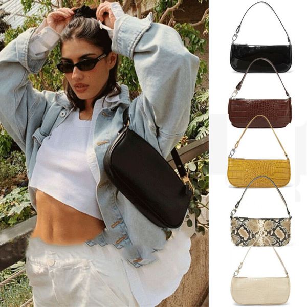

vintage baguette bags women totes handbag retro shoulder bag fashion casual pu waterproof multifunction lady cosmetic handbag