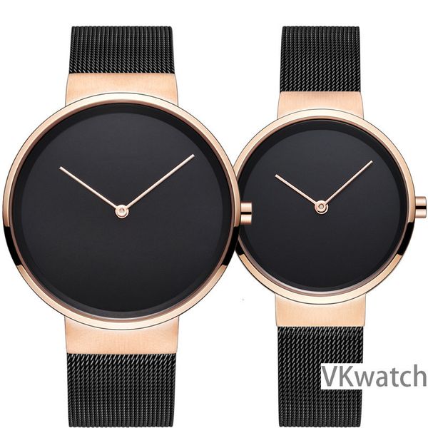 

wrima'am stainless steel wrist watch magnet bring lovers, Slivery;brown