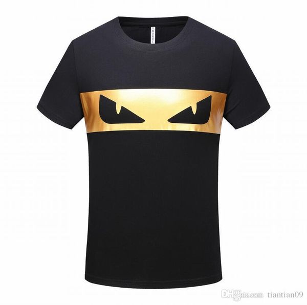 

новые 2019 mens модельер футболки высокого качества печати mens casual марка хлопок t shirt плюс размер m-3xl a170, White;black