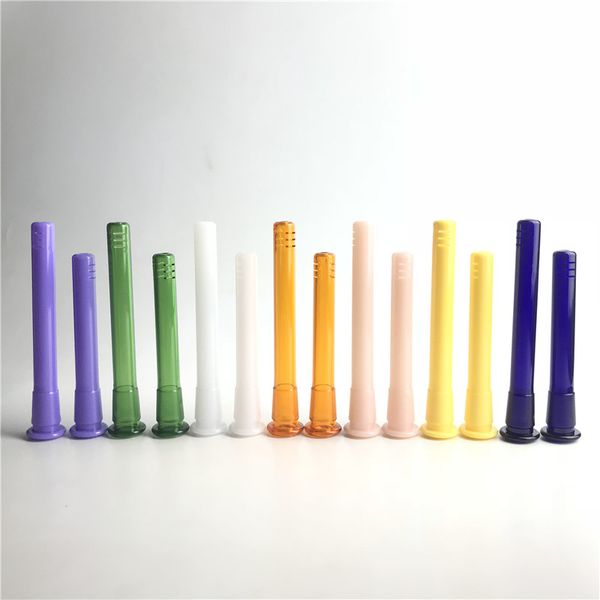 Diffusore del downstem in plastica con da 18 mm da maschio a 14 mm femmina colorato adattatore di bong downstem per tubi di fumo di acqua di bong di vetro