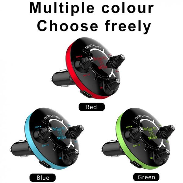 

bluetooth car fm transmitter handsaudio car mp3 player wireless in-car fm modulator support dual-aux/dual usb