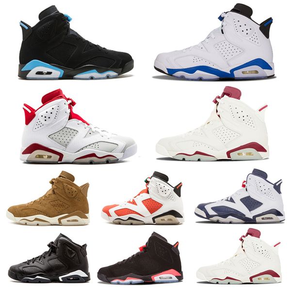 

6 6s men basketball shoes unc sport blue black cat white infrared angrybull maroon olympic mens trainer sports sneakers size 7-13