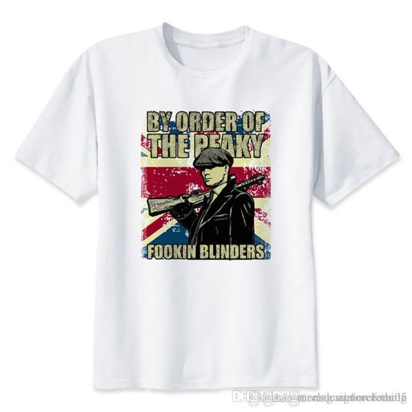 

дизайнер печатных mens лета tshirts остроконечный blinder печати mens tops casual одежда homme моды с коротким рукавом, White;black