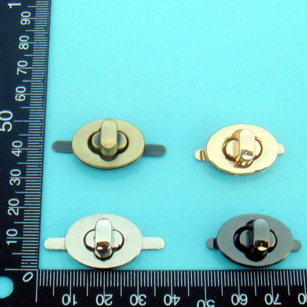 

10 sets/lot egg shape twist turn lock clasp closure women handbag bag parts purse hardware accessories diy l0552, Black