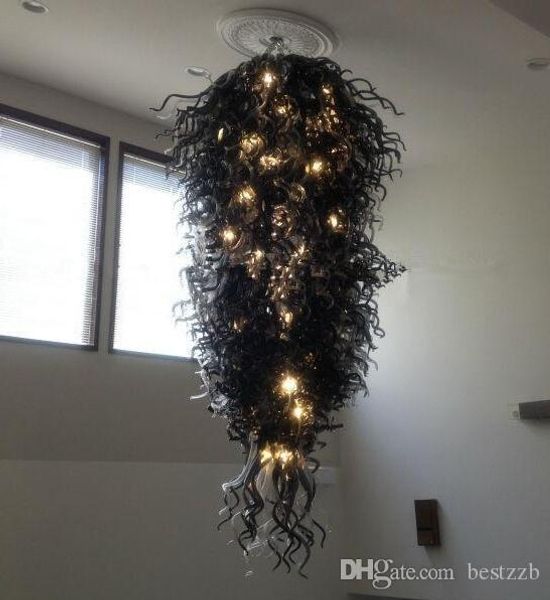 

contemporary black led bar light led lights 64 inches hand blown glass chandelier lightings chain chandeliers