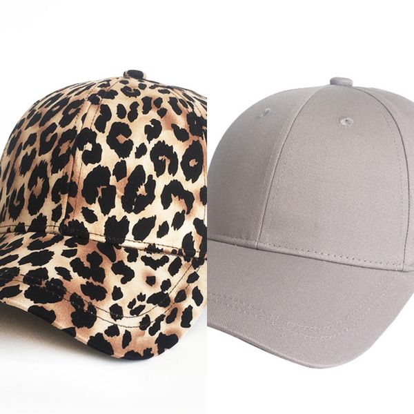 

2019 new european and american foreign trade leopard baseball cap rear open ponytail cap ladies sun hat cap, Blue;gray