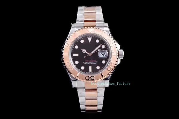 

2020 [а.р.] роскошные часы моды m126621 40мм 2824 из розового золота стали полностью автоматических мужские часы рождественский подарок, Slivery;brown