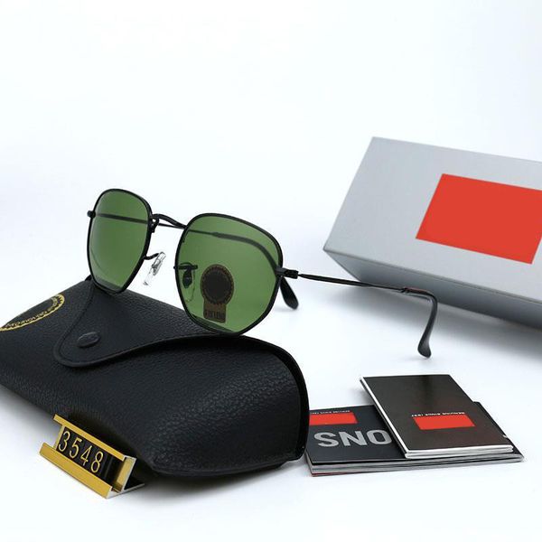 

hexagonal metal sunglasses for mens womens irregular sun glasses glass lens with case 6 colors, White;black