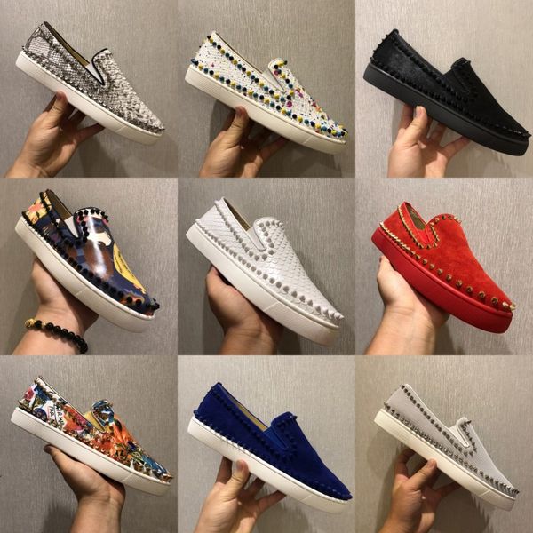 

designer spike sock men sneakers brand red color flat casual shoes donna rubber shoes womens red color bottom spike shoes flat trainers, Black