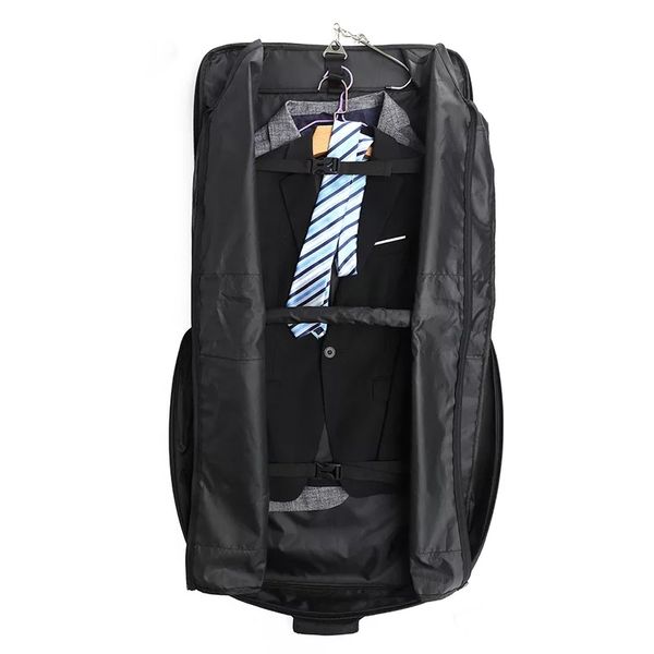 

men black garment bag travel bag organizer casual business pack male vacation duffel package shouder daypack durable garment