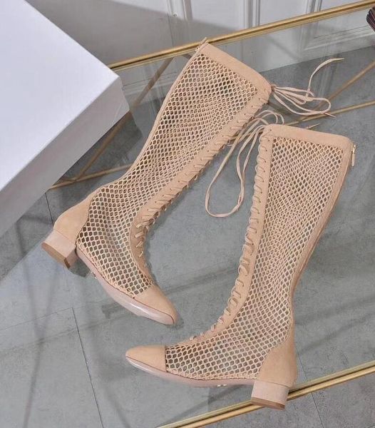 Reißverschluss 2019 Rückseitigem Frühling Großhandel Cut Schwarz Wildleder Fishnet Sommer Beige Mit Silber Nude Und Mesh Schnürung Outs Square Damen rCQoxBdeW