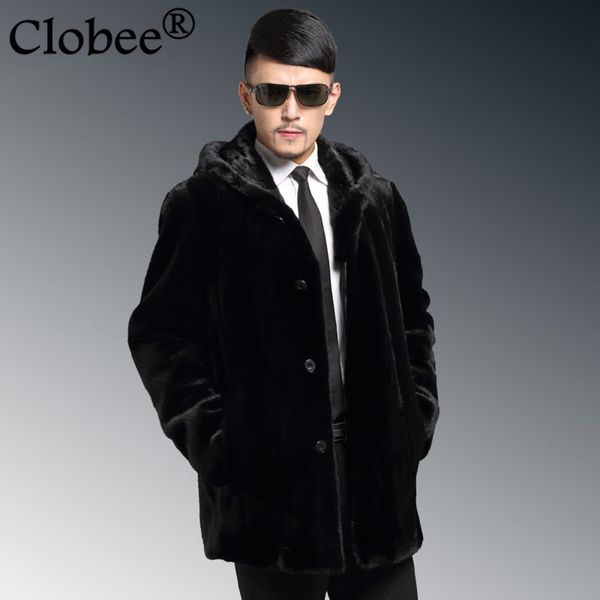 

black men fur coat 2020 plus size winter faux coat men punk parka jackets fur leather long overcoats with hood wr696