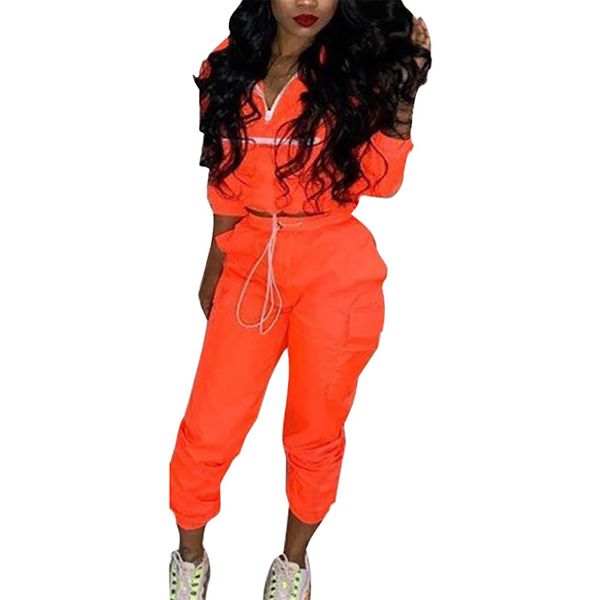 

women fashion casual zip stitching set long sleeve crop + pants, Black;blue