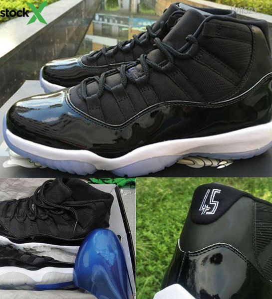 

good shoes 11s space jam black blue 45 men high basketball shoes mens sports shoes discount size 8-13