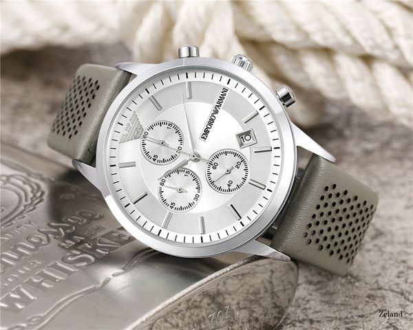 

all dials work ar luxury men watches montre homme fashion leather quartz watch men dress business male clock reloj hombre, Slivery;brown