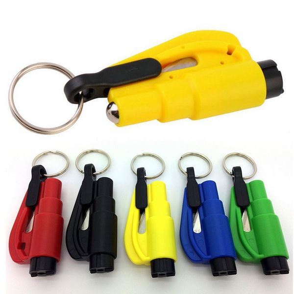 

mini safety hammer car life-saving escape hammer window keychain car window broken emergency glass breaker c851, Silver