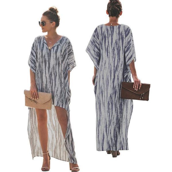 

jumpsuit one piece clothing batwing sleeve women dresses designer beach dress ladies colorful loose printing, Black;gray