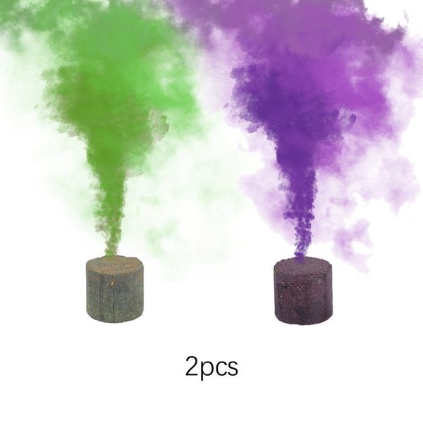 

2pcs smoke cake colorful smoke effect show round bomb halloween party stage pgraphy aid magic fog smokes cake toy gifts other event pa