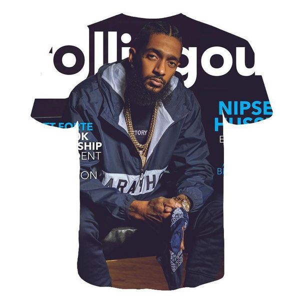 

2019 mens summer nipsey hussle tshirts 3d printed designer hiphop rip tees short sleeved, White;black