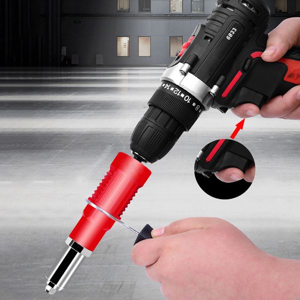 

электрический rivet gun клепка адаптер для вставки cordless drill клепальщик gun