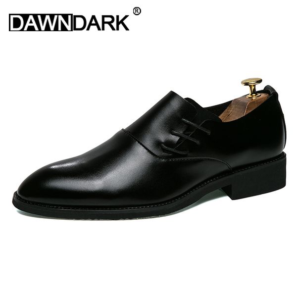 

leather dress shoes men slip on comfortable male casual business wedding shoes black fashion man formal luxury sneakers