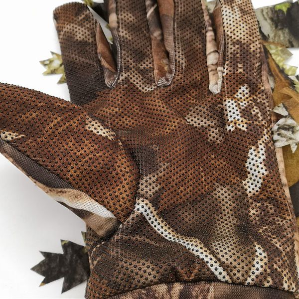 

outdoor gloves 3d leaves full finger breathable handwear for pgraphy