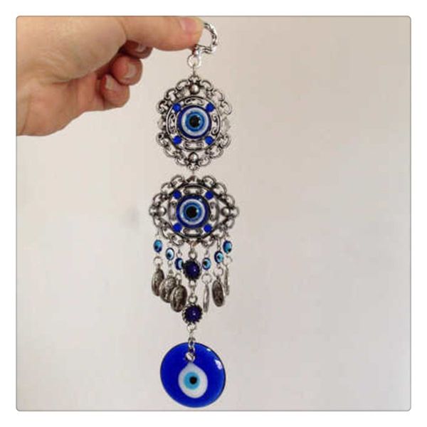 

2020 blue evil eye amulet protection turkish wall hanging home decoration blessing gift lucky pendant creative hipping wholesale, Black