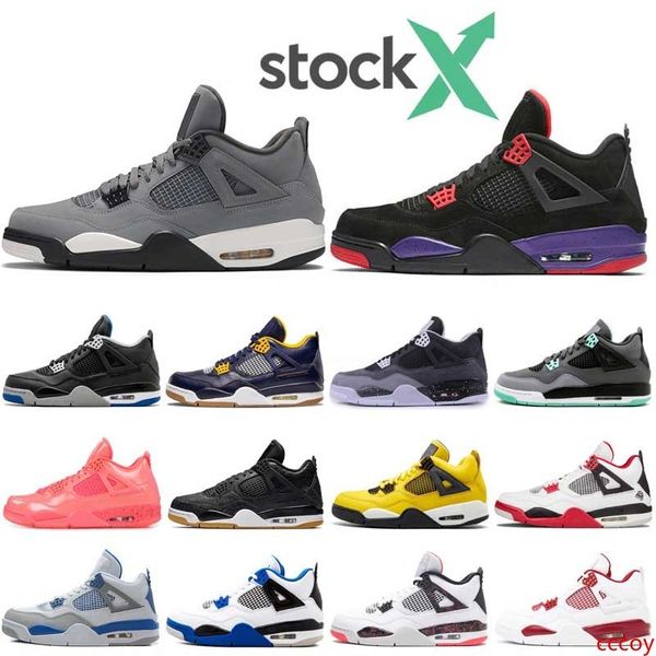 

stock x new bred 4 4s basketball shoes men pure-money raptors royalty wings silt red singles day tattoo thunde mens trainers sports 7-13