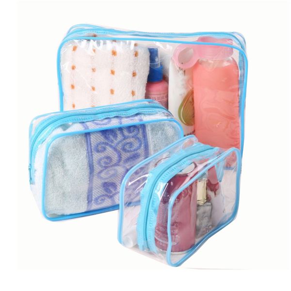 

transparent cosmetic bag men women makeup bag pvc clear travel make up organizer toiletry storage case bath wash pouch tote