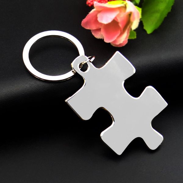 

new puzzles keychain personalized advertising company giving small gifts key chain pendant, Slivery;golden