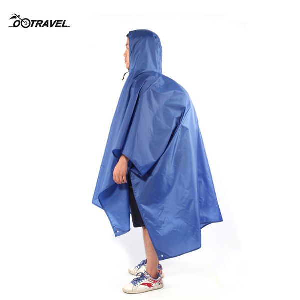 

3 in 1 waterproof camping mat single raincoat outdoor travel rain poncho backpack rain cover camping blanket 220cm*145cm