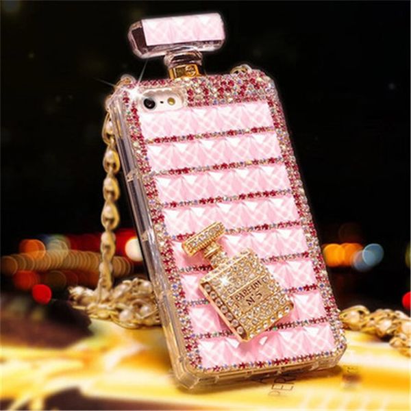 

Fa hion luxury cla ic perfume bottle mobile phone hell chain protection cover for iphone 7 8 x xr max ale