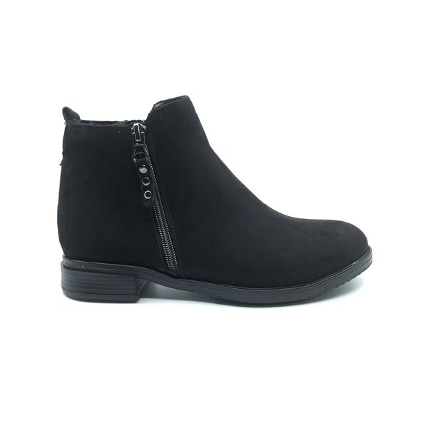

pianoluce lady zipper boots siyahsÃ¼et pla54, Black