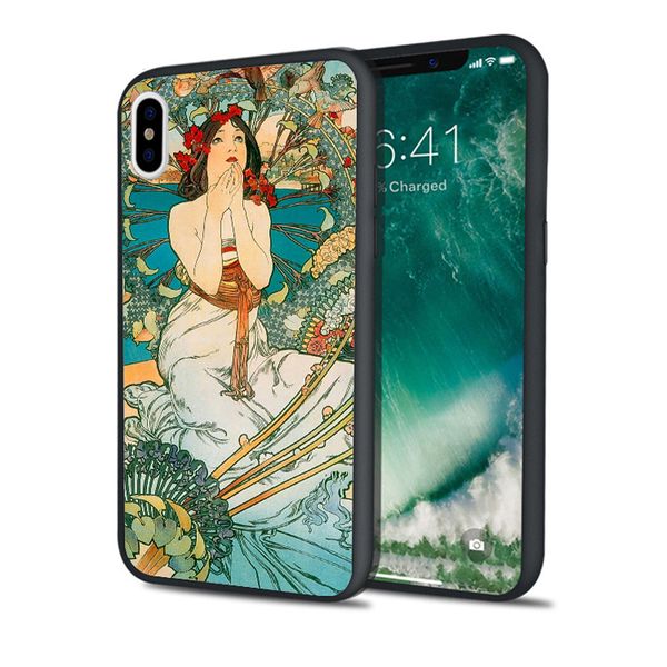 

coque green deco art phone case for iphone 11 pro xs max xr 8 7 6s plus 5s se 5 case black soft silicone cover