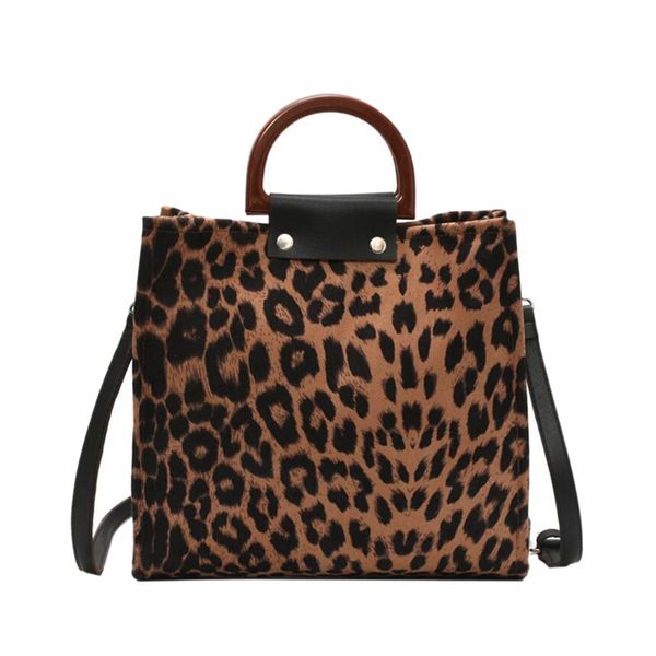 

leopard women handbags big capacity pu leather females handbags fashion leopard women messenger bags handle tote bags for women