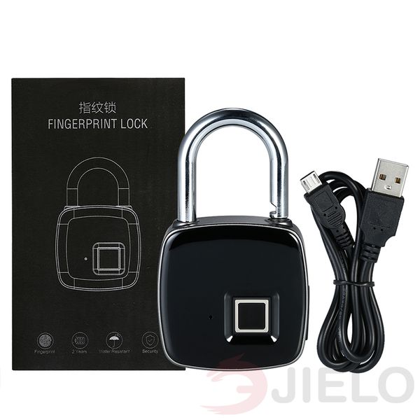 

fingerprint lock z1 usb rechargeable smart keyless entranceip65 waterproof anti-theft security padlock door luggage case lock wholesale