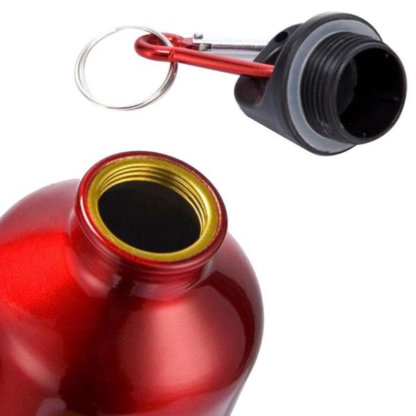 

outdoor 750ml water drinking bottle carabiner hiking cycling aluminum cup