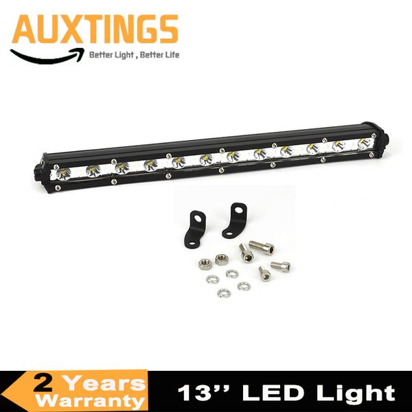 

single row slim 60w led car work light bar 12v 24v tractor work lamp for truck suv boat offroad lights spot flood beam