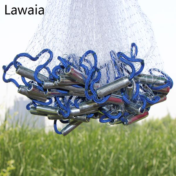 

lawaia fishing net catch casting net american hand casting have sinkers sports hand throw network diameter 2.4m-7.2m
