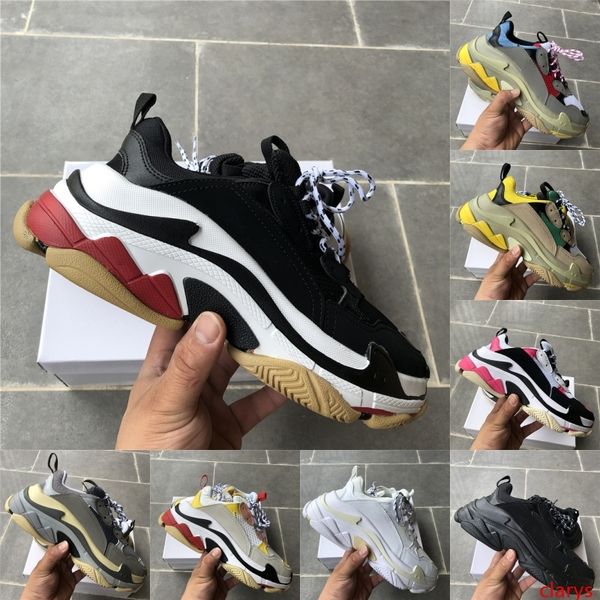 

designer shoes triple-s fashion paris black white red old dad luxury sneakers gym red blue casual shoes for men women platform schuhe