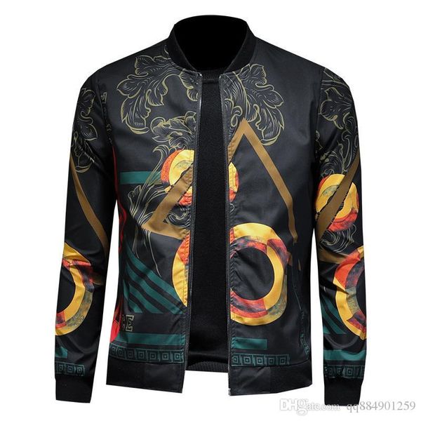 

2020 new mens designer jackets slim long sleeve outerwear fashion coat men's autumn fall print brand clothing plus size m, Black;brown