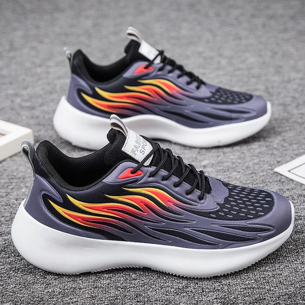 

air men casual shoes lightweight mesh breathable sneakers men trainers lace up tenis outdoor shoes men footwear sapato masculino, Black