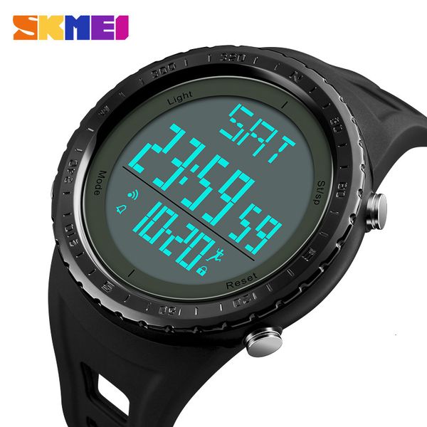 

new skmei electronic watches mens pedometer calorie wristwatch for men digital waterproof clock outdoor sport reloj montre, Slivery;brown