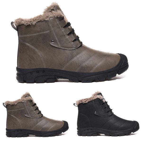 

2020 cool leather designer pattern7 soft black grey plus velvet warm man boy men boots mens sneakers boot trainers outdoor walking shoes