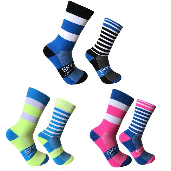 

new professional brand outdoor individuality mountain bike racing socks cycling socks breathable road bicycle, Black