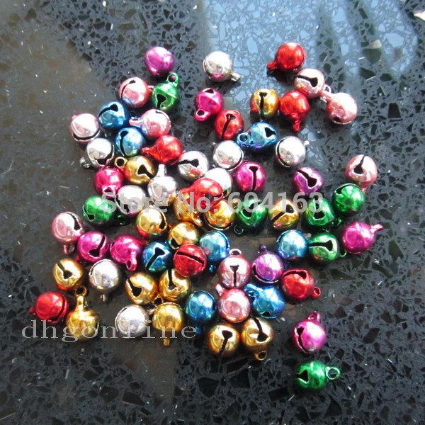 

500 pcs 8mm jingle bell assorted mix color charms for huge style9