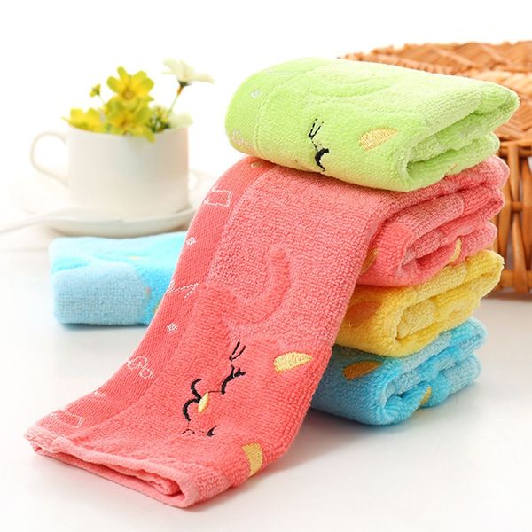 

25x50cm new child towel bamboo fiber cotton strong water absorbing microfiber shower beach bath towel