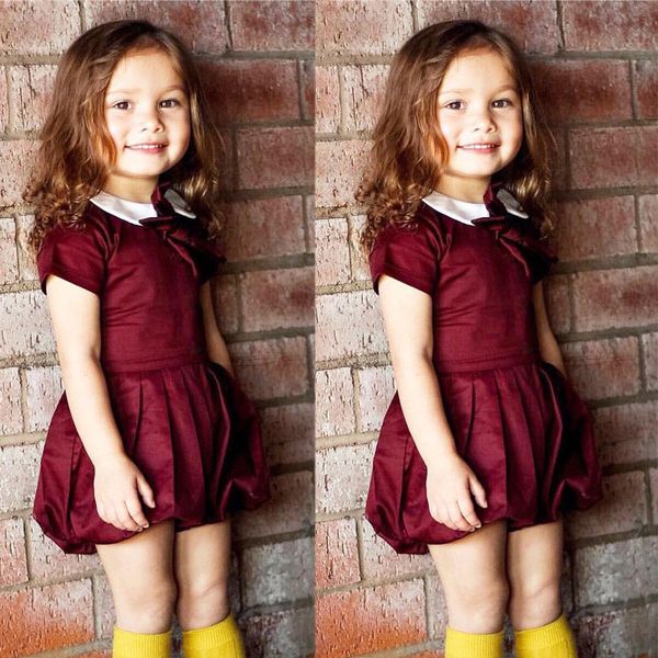 

2018 new fashion cute newborn baby girls round-neck bodysuit jumpsuit bow romper outfits clothes, White